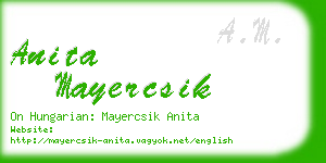 anita mayercsik business card